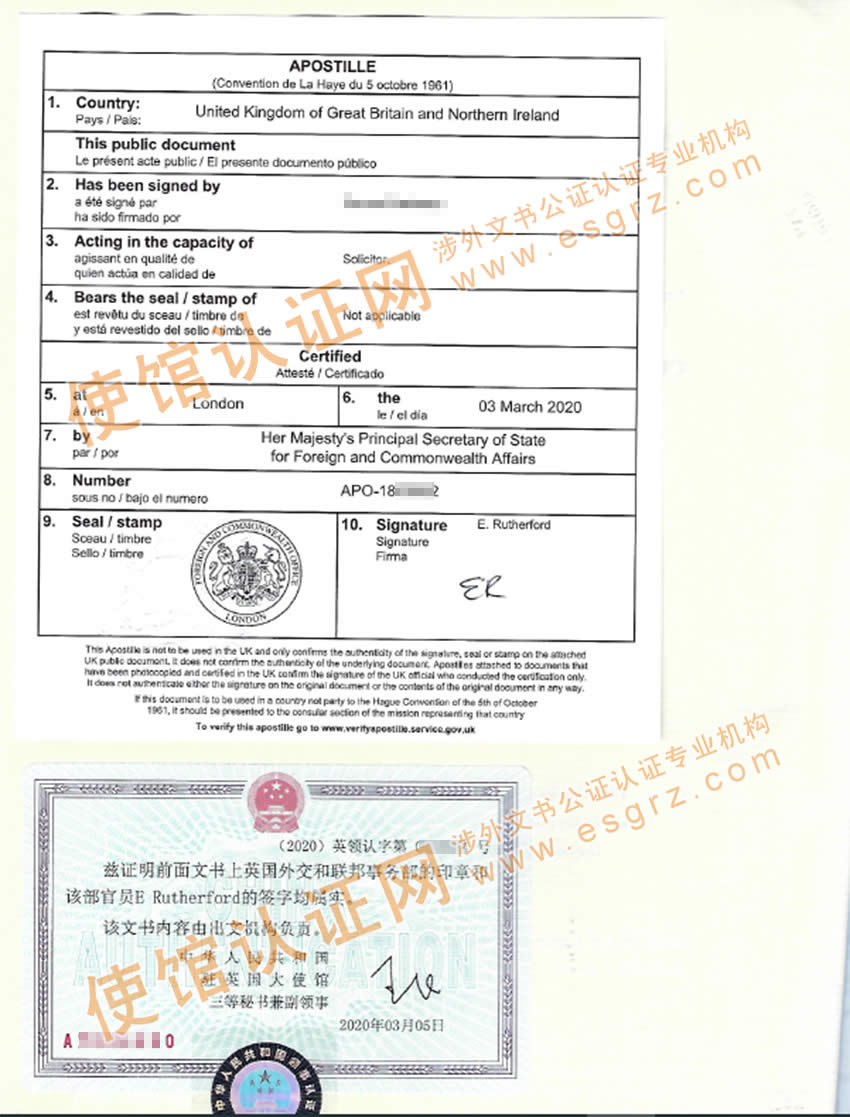 BVI公司文件使馆认证样本